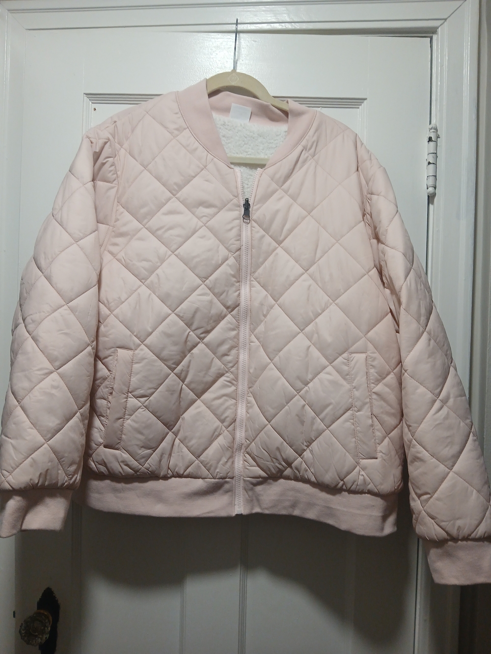 Together Quilted Bomber Jacket - Light Pink